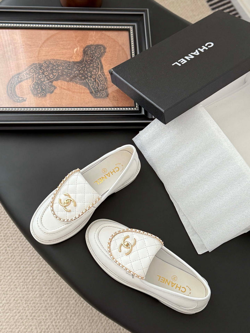 Chanel Women's Fashion Shoes Moccasins Lambskin C93683