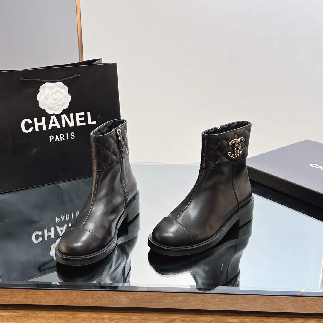 Chanel Women's Fashion Shoes Short Boots C92402 - US 4=Euro 35 - View 2