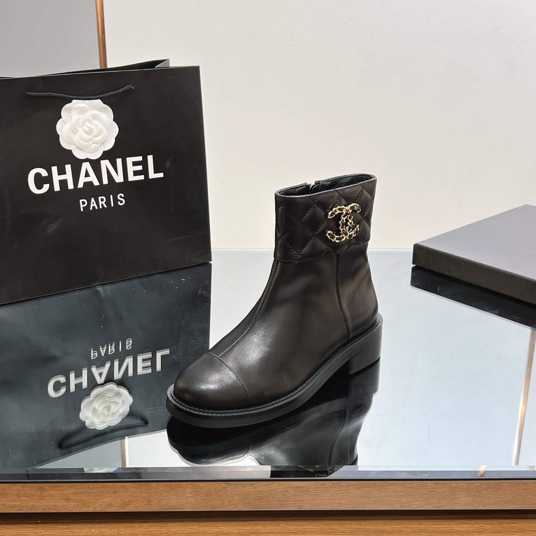 Chanel Women's Fashion Shoes Short Boots C92402 - US 4=Euro 35 - View 6