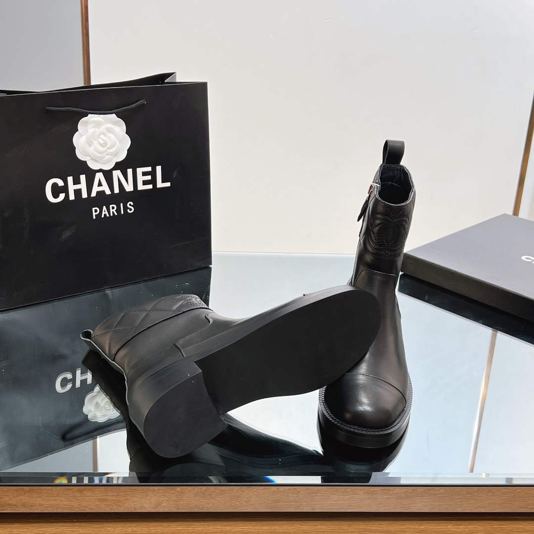 Chanel Women's Fashion Shoes Short Boots C92403 - US 4=Euro 35 - View 5