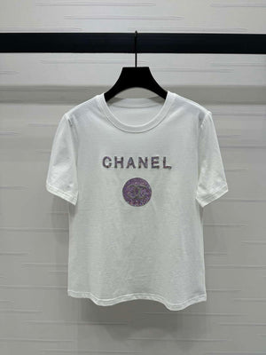 Chanel Women's Fashion T-shirt C81003 - S / White - View 2