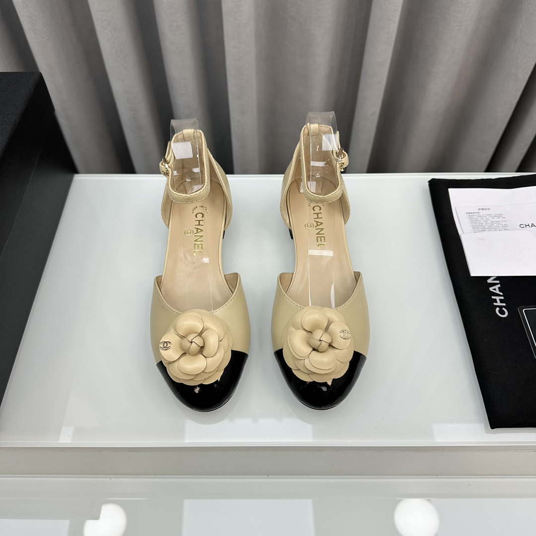 Chanel Women's G31318 Camellia shoes Lambskin Sandals Shoes CC91002 - Euro 35=US 4 - View 1