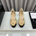 Chanel Women's G31318 Camellia shoes Lambskin Sandals Shoes CC91002