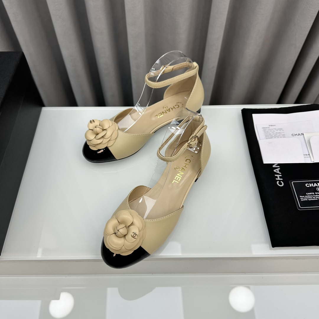 Chanel Women's G31318 Camellia shoes Lambskin Sandals Shoes CC91002