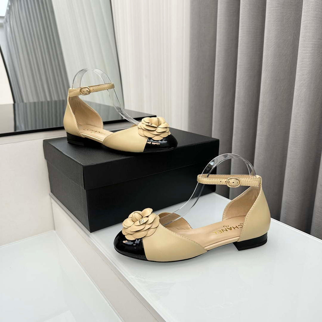 Chanel Women's G31318 Camellia shoes Lambskin Sandals Shoes CC91002