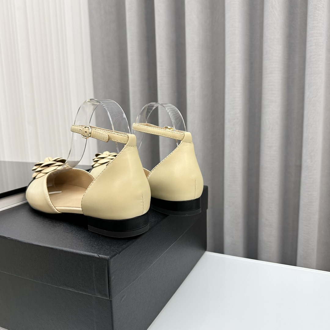 Chanel Women's G31318 Camellia shoes Lambskin Sandals Shoes CC91002