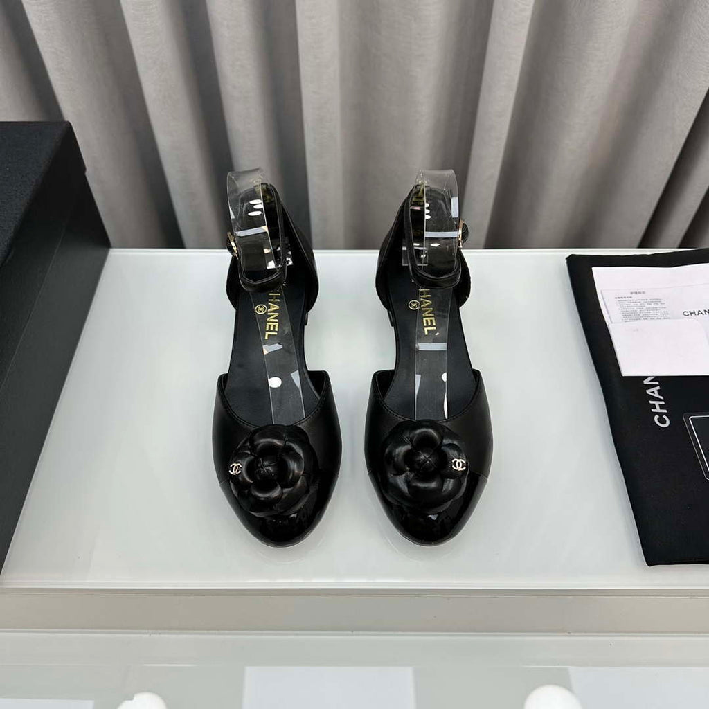 Chanel Women's G31318 Camellia shoes Lambskin Sandals Shoes CC91003