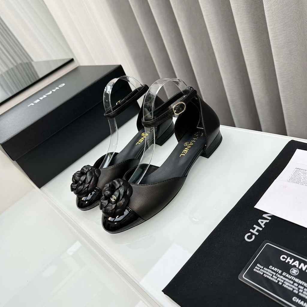 Chanel Women's G31318 Camellia shoes Lambskin Sandals Shoes CC91003