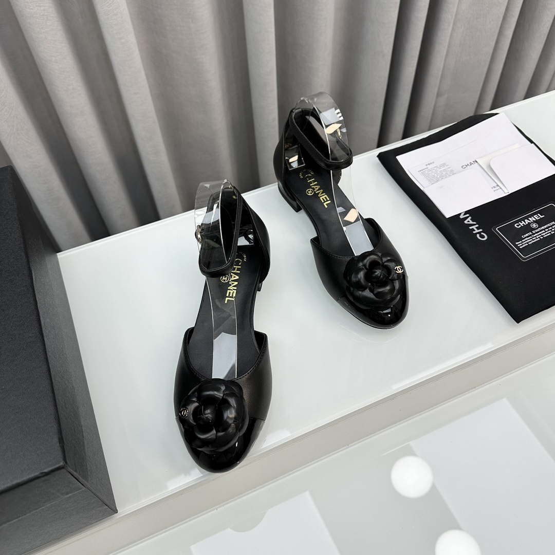Chanel Women's G31318 Camellia shoes Lambskin Sandals Shoes CC91003
