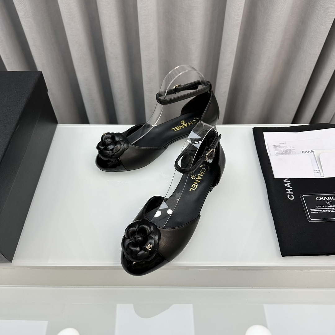 Chanel Women's G31318 Camellia shoes Lambskin Sandals Shoes CC91003