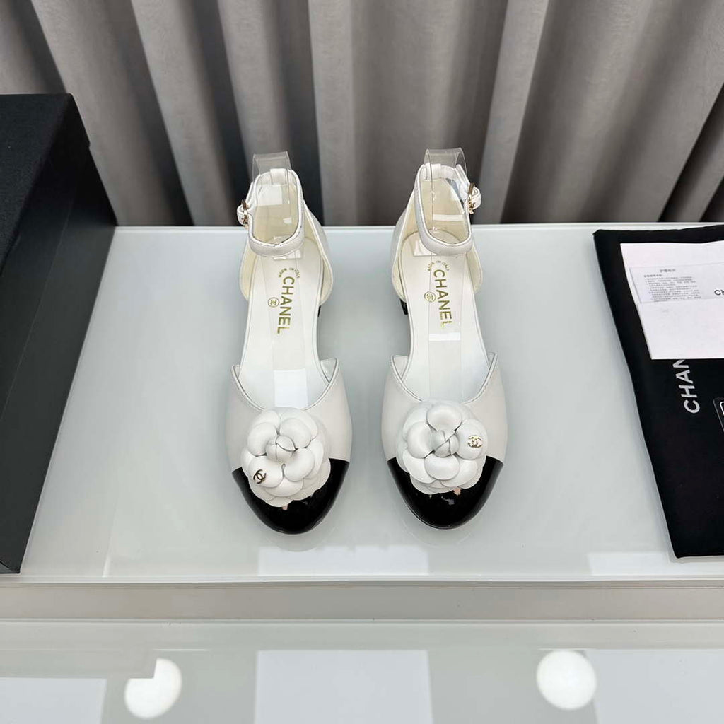 Chanel Women's G31318 Camellia shoes Lambskin Sandals Shoes CC91004