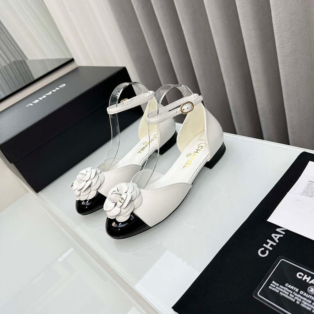 Chanel Women's G31318 Camellia shoes Lambskin Sandals Shoes CC91004