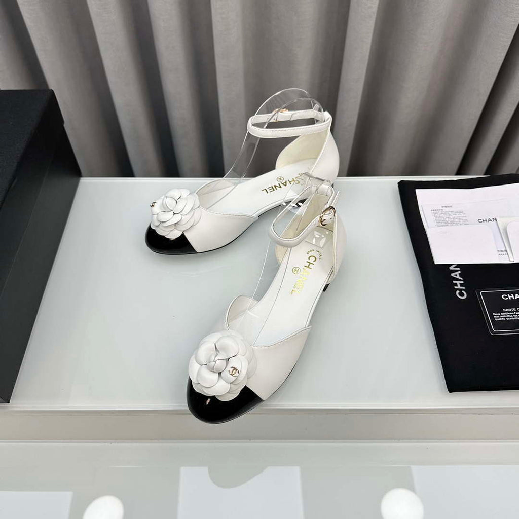 Chanel Women's G31318 Camellia shoes Lambskin Sandals Shoes CC91004
