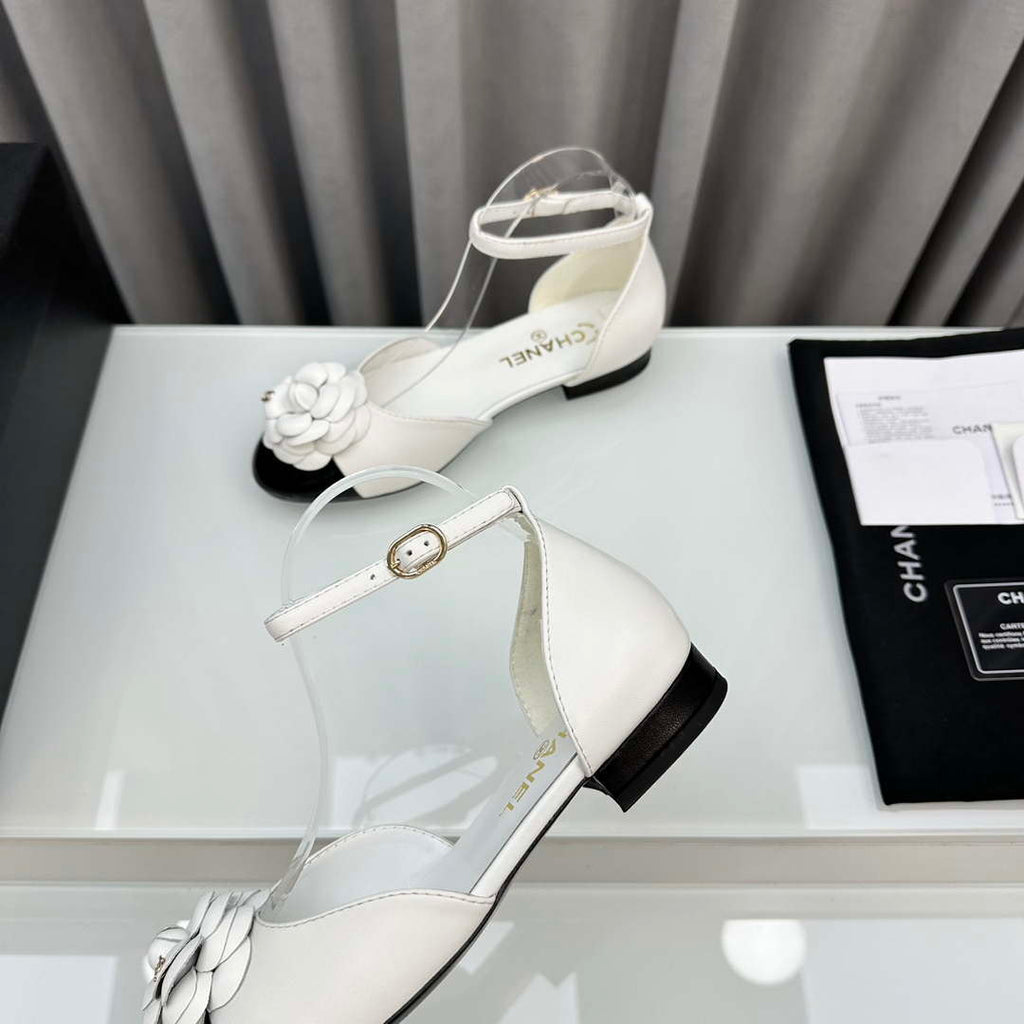 Chanel Women's G31318 Camellia shoes Lambskin Sandals Shoes CC91004