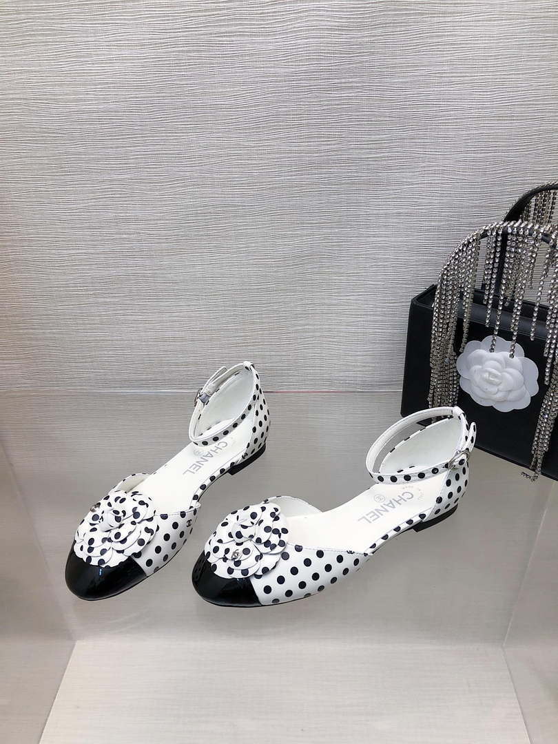 Chanel Women's G31318 Camellia shoes Lambskin Sandals Shoes CC91006