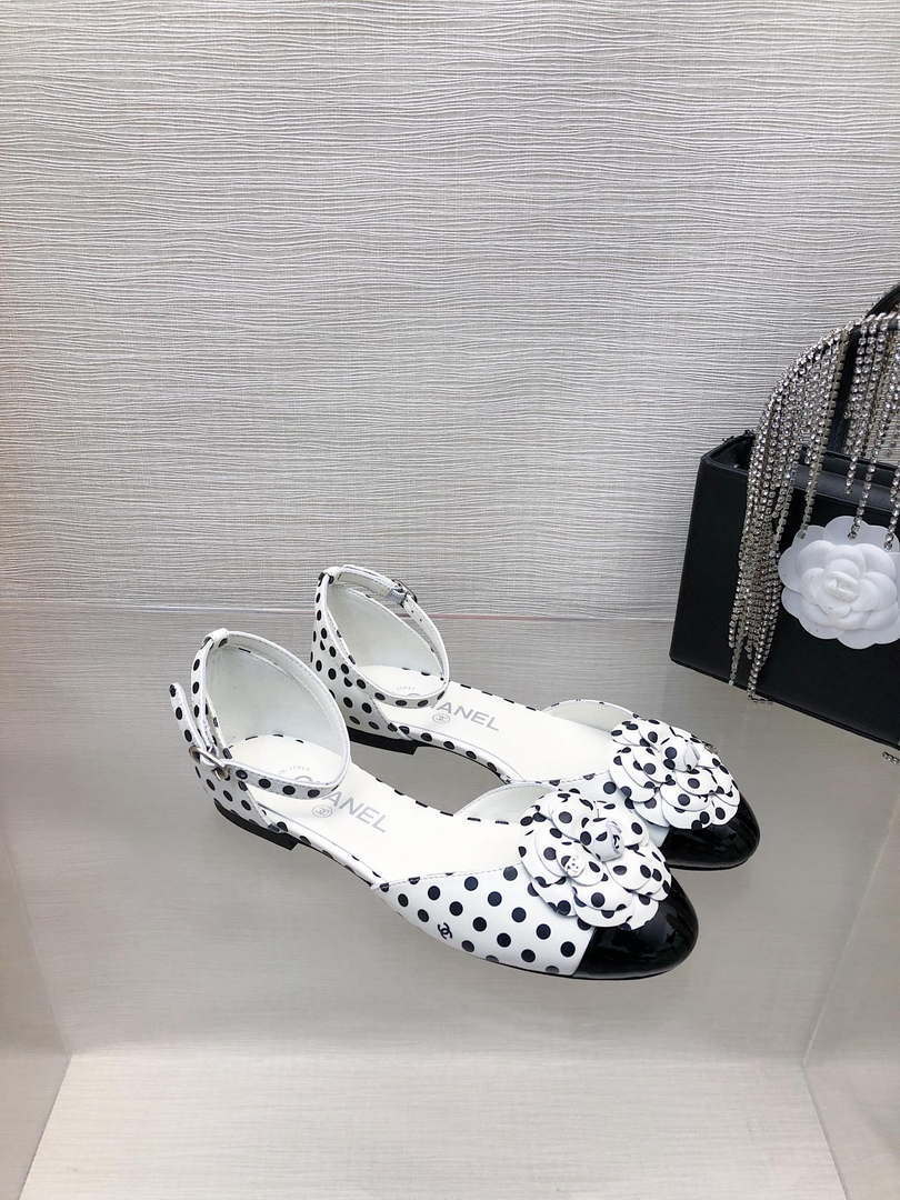 Chanel Women's G31318 Camellia shoes Lambskin Sandals Shoes CC91006