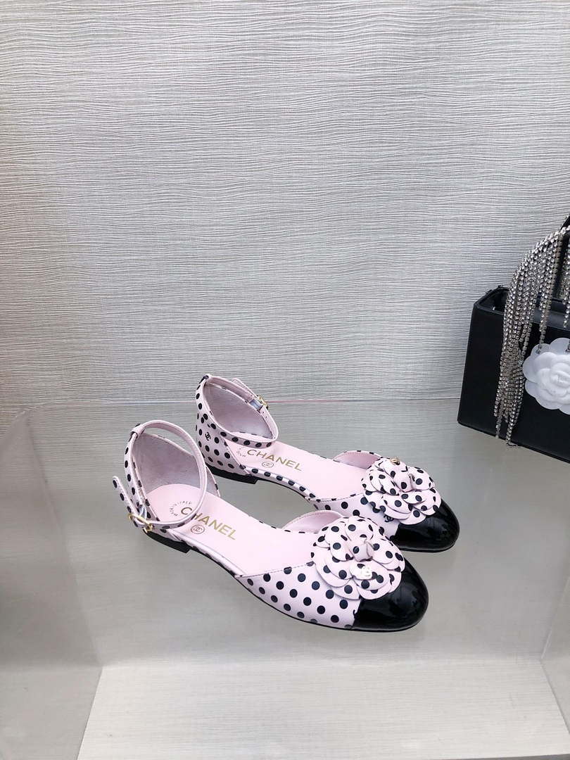 Chanel Women's G31318 Camellia shoes Lambskin Sandals Shoes CC91007