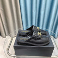 Chanel Women's G45474 Classic Flap Diamond Half Slipper Loafers Moccasins Lambskin C90411 - 35 - View 1