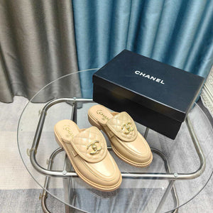 Chanel Women's G45474 Classic Flap Diamond Half Slipper Loafers Moccasins Lambskin C90413 - 35 - View 8