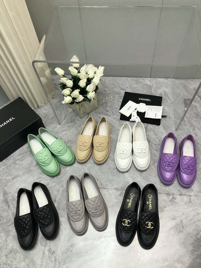 Chanel Women's G45474 Fashion Loafers Moccasins Lambskin C90406