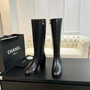 Chanel Women's G45977  Fashion High Boots Calfskin Black C92420 - US 4=Euro 35 - View 2