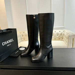 Chanel Women's G45977  Fashion High Boots Calfskin Black C92420 - US 4=Euro 35 - View 3
