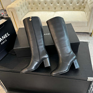 Chanel Women's G45977  Fashion High Boots Calfskin Black C92420 - US 4=Euro 35 - View 7
