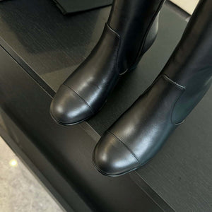 Chanel Women's G45977  Fashion High Boots Calfskin Black C92420 - US 4=Euro 35 - View 8