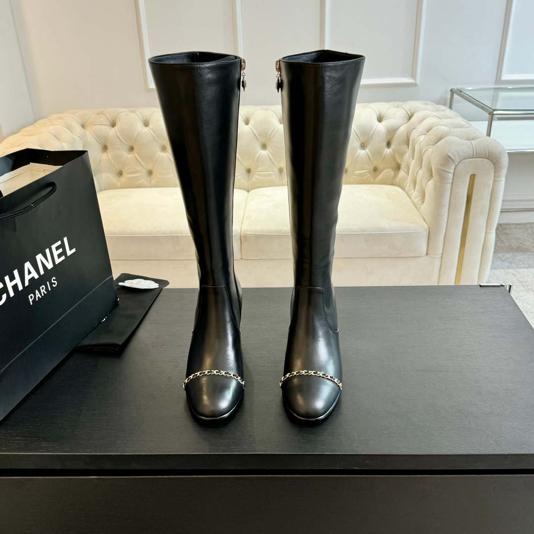 Chanel Women's G45977 Fashion High Boots Calfskin C92423 - US 4=Euro 35 - View 1