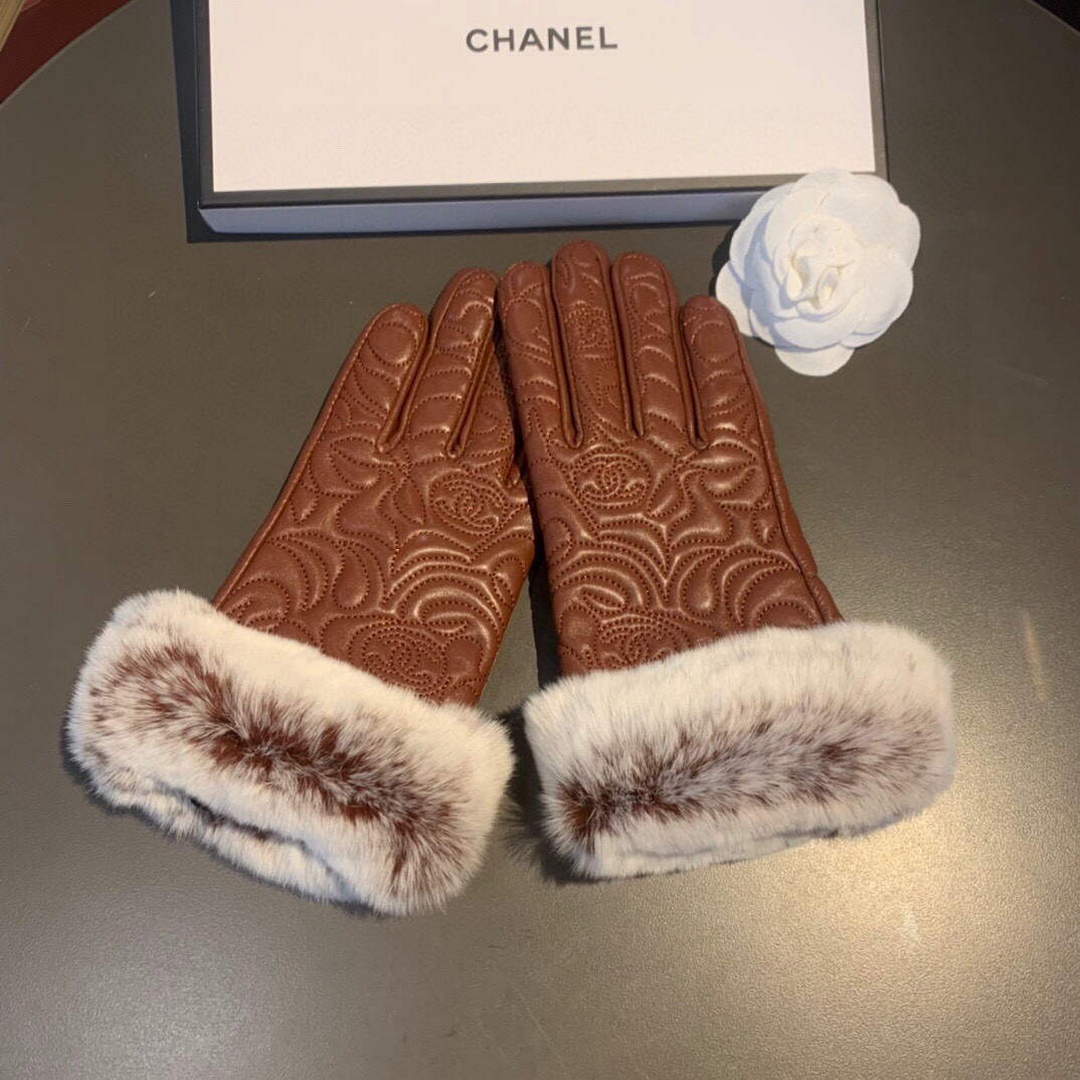 Chanel Women's Gloves Designer Leather Gloves AA8314