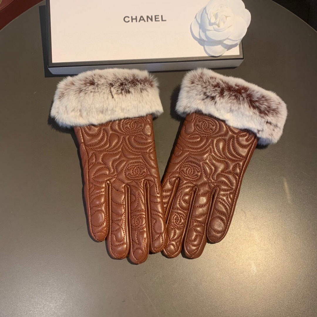 Chanel Women's Gloves Designer Leather Gloves AA8314