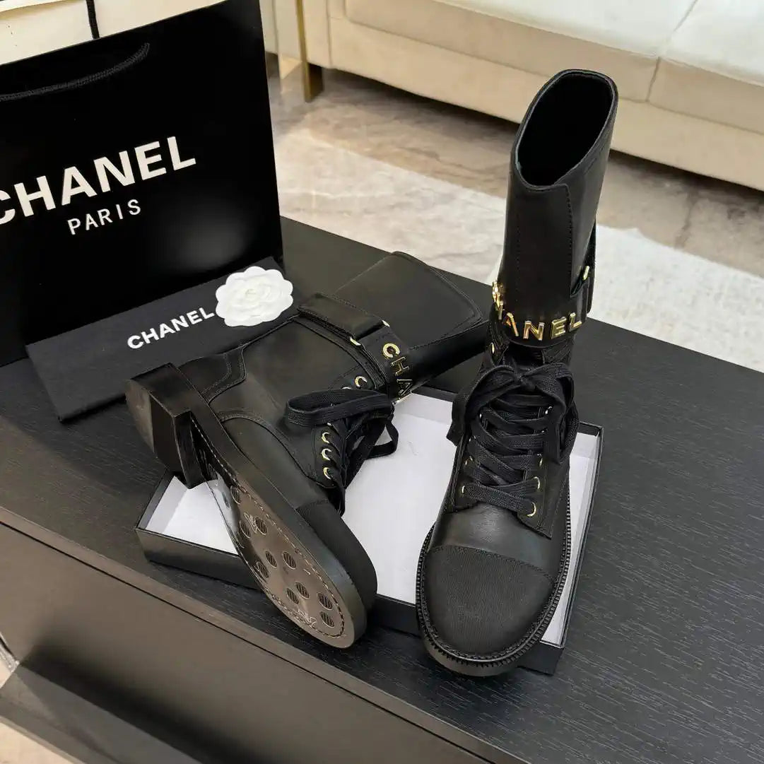Chanel Women's Handmade Martin Short Boots C925211