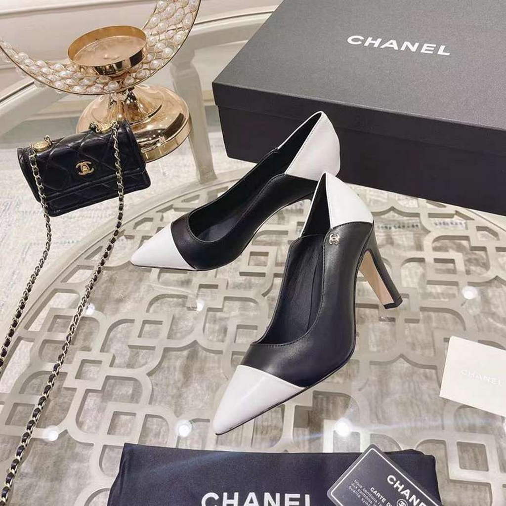 Chanel Women's Heels Leather Calfskin C90272