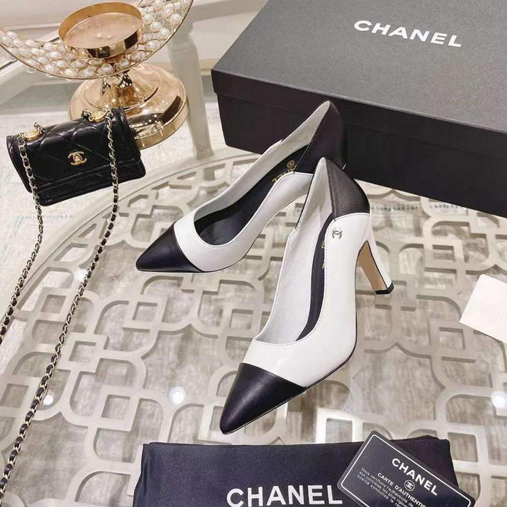 Chanel Women's Heels Leather Calfskin C90273