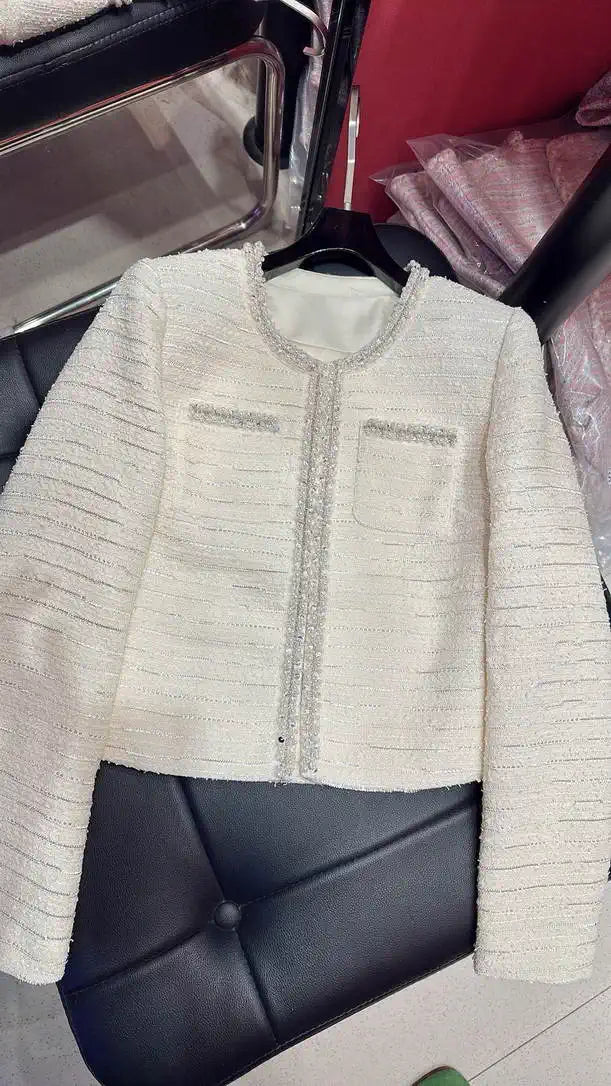 Chanel Women's  High-end custom hand-made beaded sets coat C62316