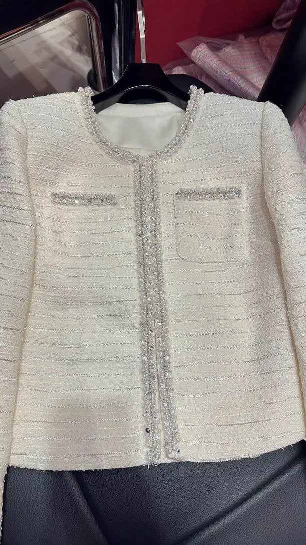 Chanel Women's  High-end custom hand-made beaded sets coat C62316
