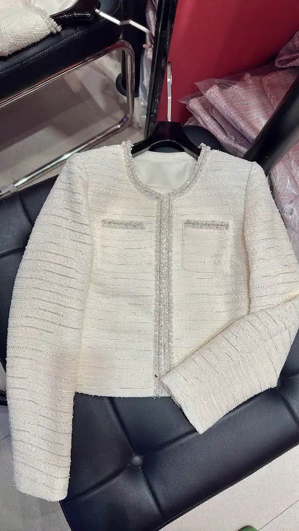 Chanel Women's  High-end custom hand-made beaded sets coat C62316