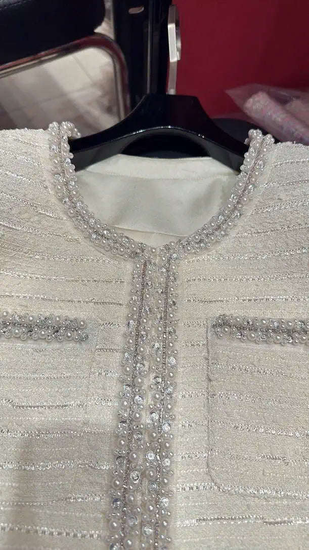 Chanel Women's  High-end custom hand-made beaded sets coat C62316