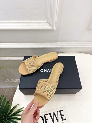 Chanel Women's Mesh Openwork Flat Slippers C93323 - Euro 35=US 4 - View 3