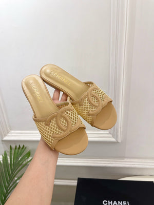 Chanel Women's Mesh Openwork Flat Slippers C93323 - Euro 35=US 4 - View 4