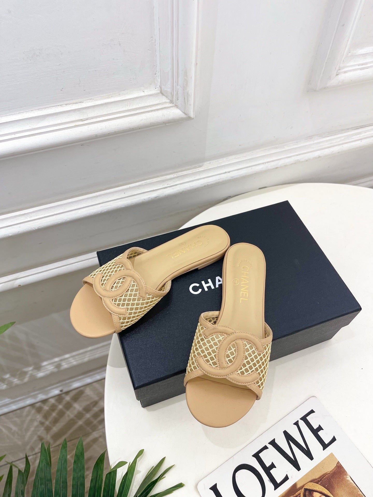 Chanel Women's Mesh Openwork Flat Slippers C93323 - Euro 35=US 4 - View 5