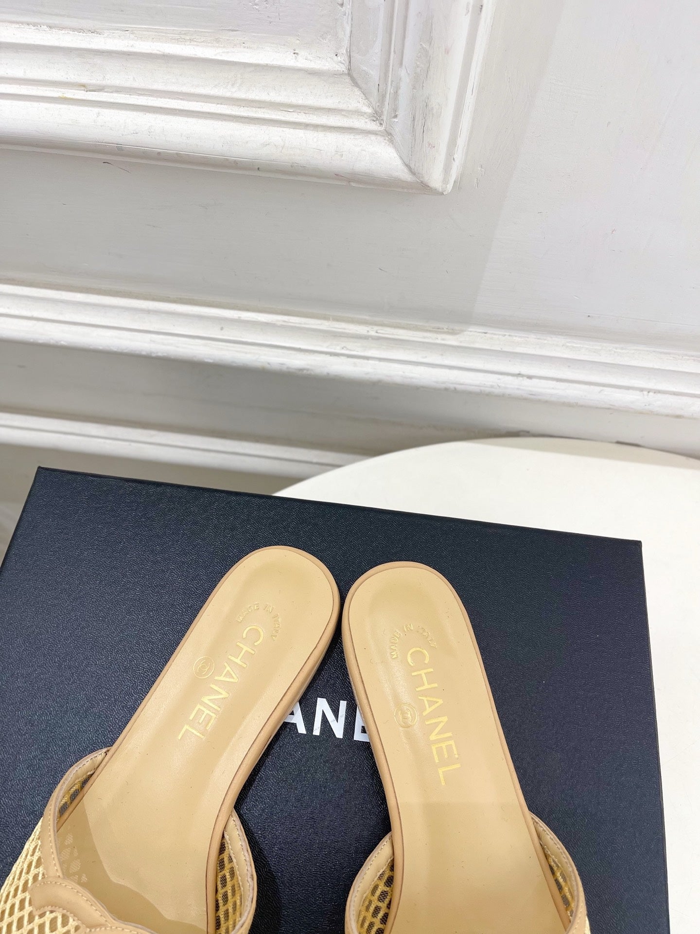 Chanel Women's Mesh Openwork Flat Slippers C93323 - Euro 35=US 4 - View 7