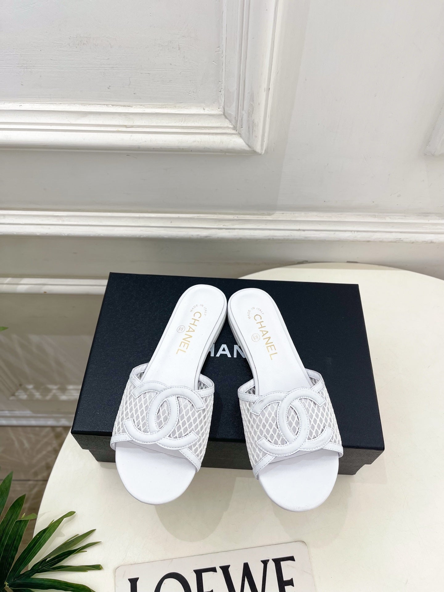 Chanel Women's Mesh Openwork Flat Slippers C93324 - Euro 35=US 4 - View 1