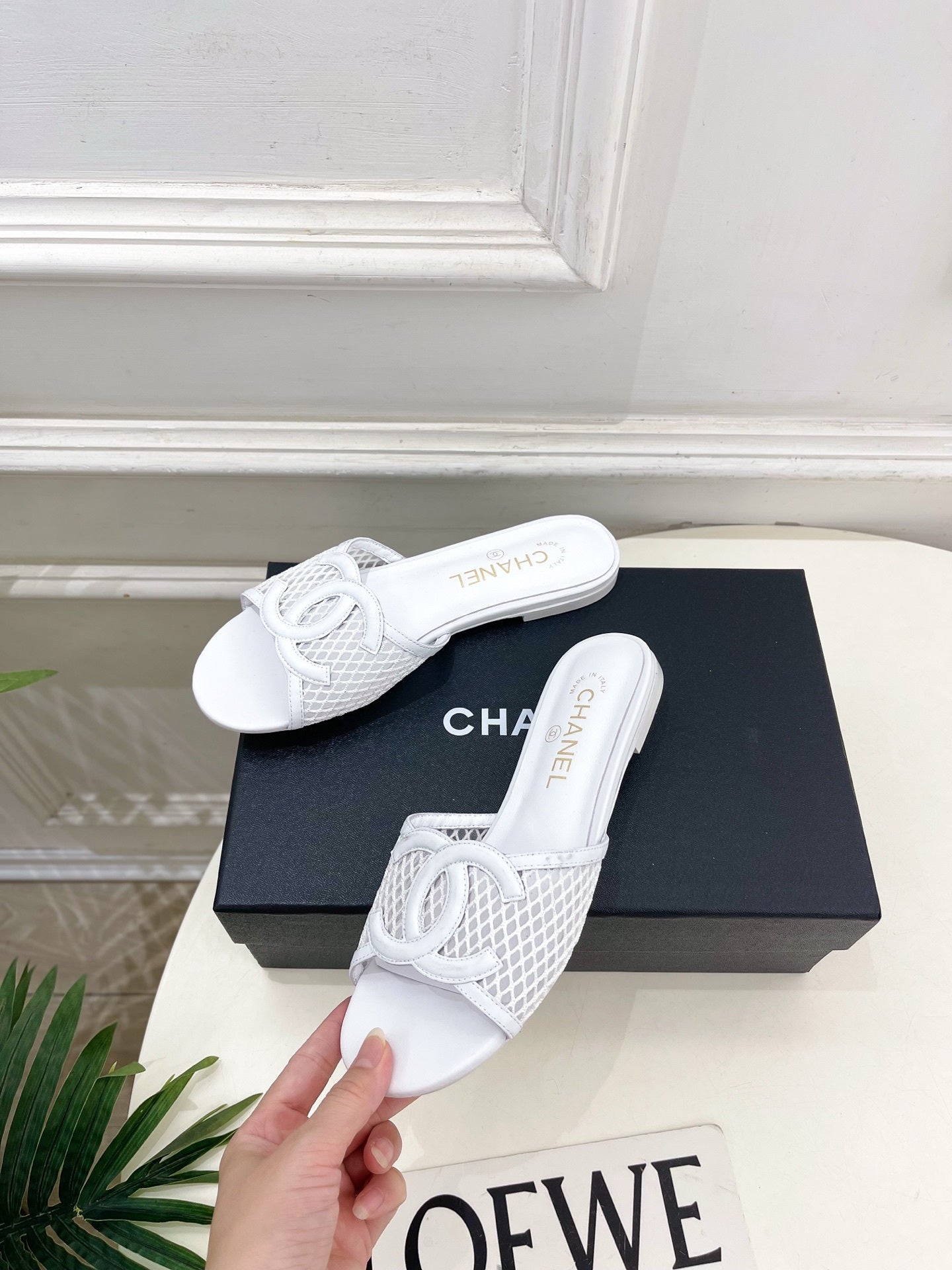 Chanel Women's Mesh Openwork Flat Slippers C93324 - Euro 35=US 4 - View 3