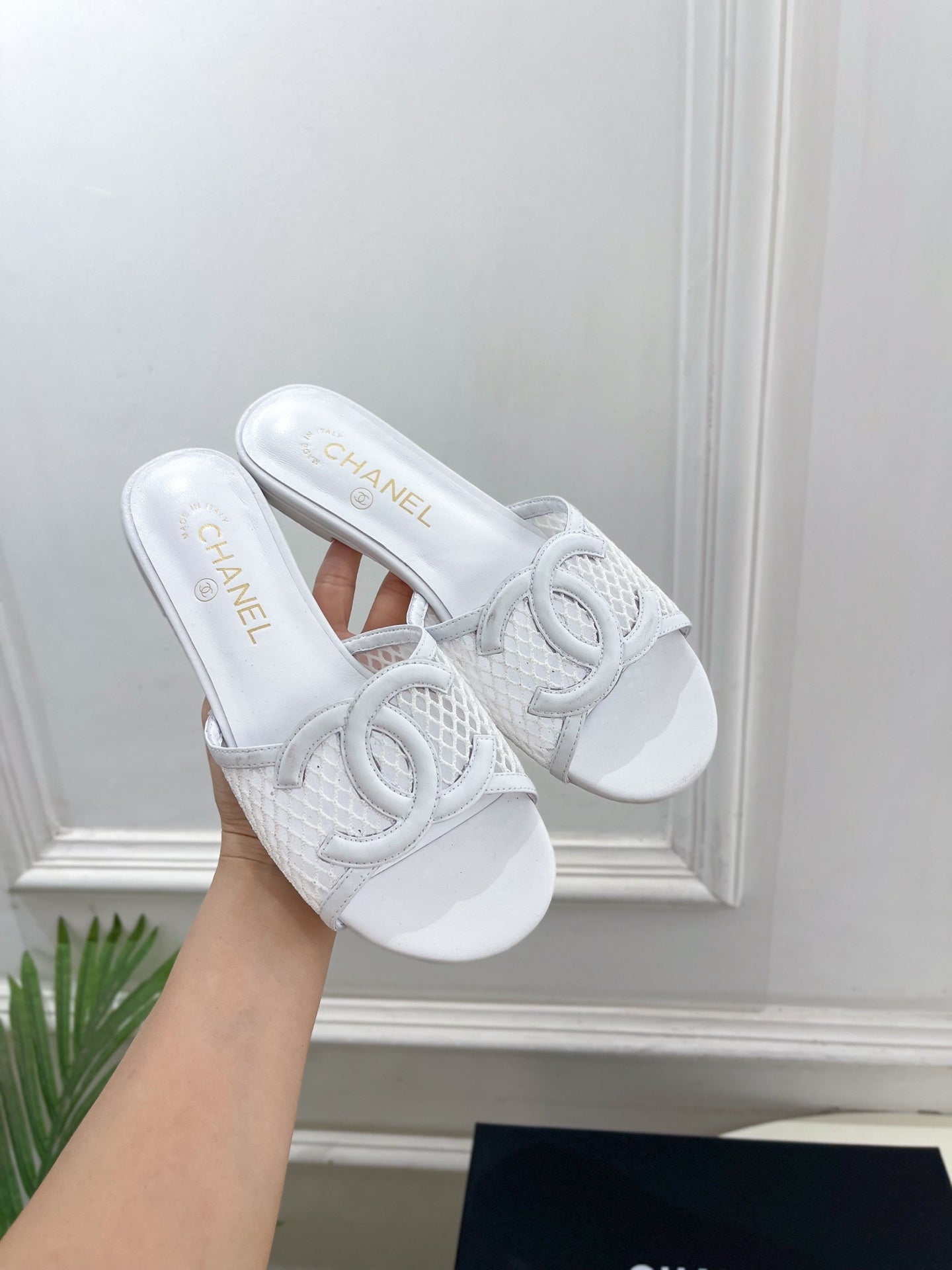 Chanel Women's Mesh Openwork Flat Slippers C93324 - Euro 35=US 4 - View 4