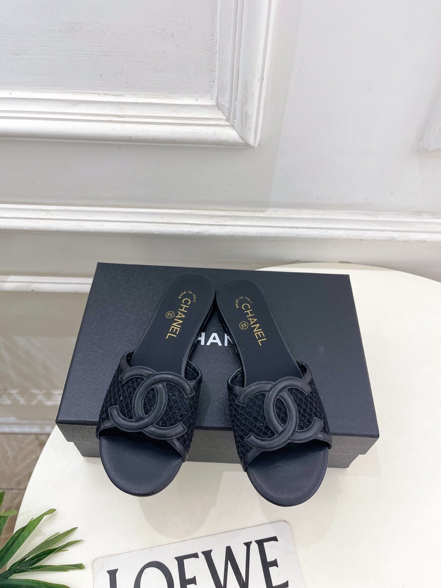 Chanel Women's Mesh Openwork Flat Slippers C93325 - Euro 35=US 4 - View 1