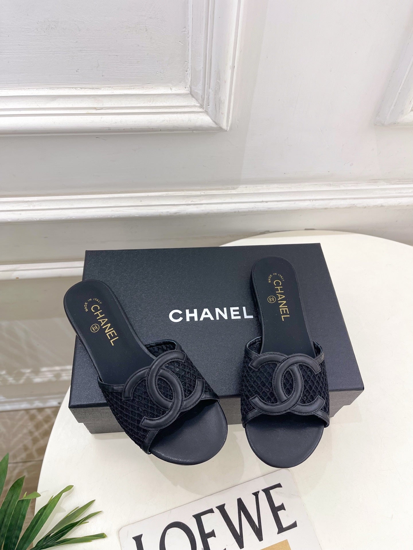 Chanel Women's Mesh Openwork Flat Slippers C93325 - Euro 35=US 4 - View 2