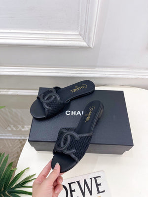 Chanel Women's Mesh Openwork Flat Slippers C93325 - Euro 35=US 4 - View 3