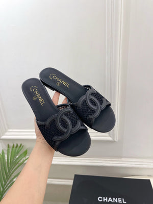 Chanel Women's Mesh Openwork Flat Slippers C93325 - Euro 35=US 4 - View 4
