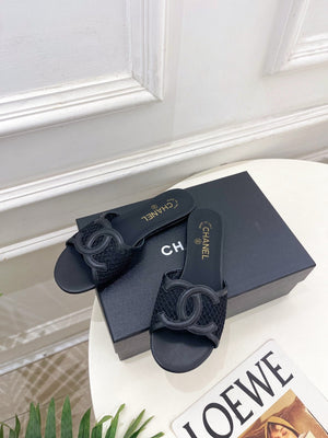 Chanel Women's Mesh Openwork Flat Slippers C93325 - Euro 35=US 4 - View 5
